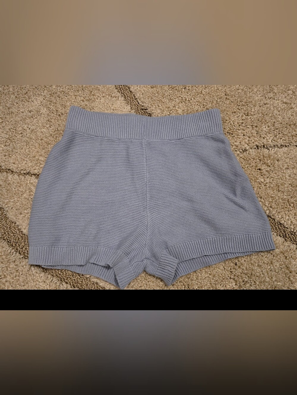 Dusty Blue Knit Shorts